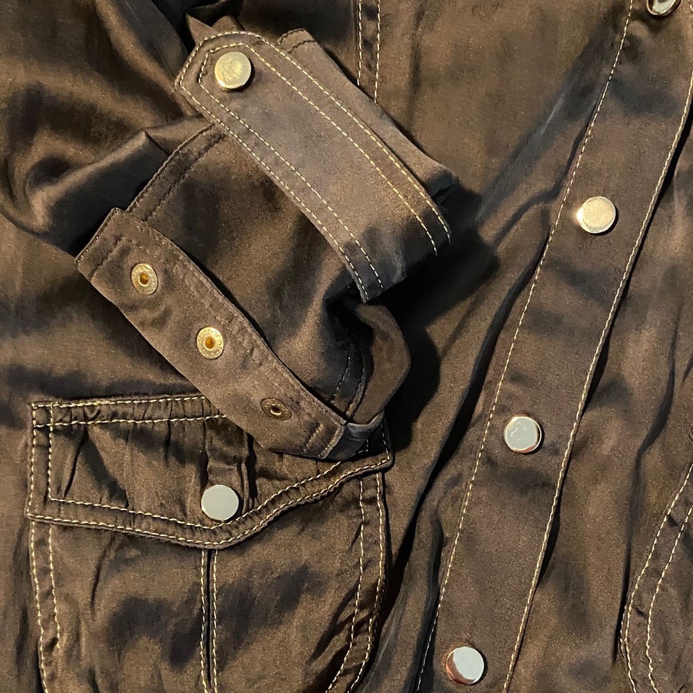 Cache Brown Utility Jacket With Gold Accents - image 5